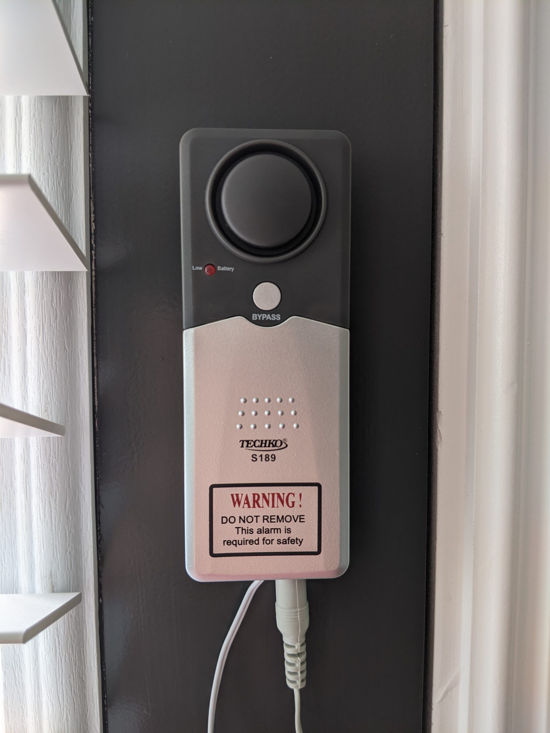Techko S189 Ultra Slim Safe Pool Alarm for Kids, ETL Listed UL 2017 Compliant, Indoor/Outdoor Weather Resistant, 110db Loud Alarm with 2X Bypass Buttons, Gray, 1Count customer photo 1