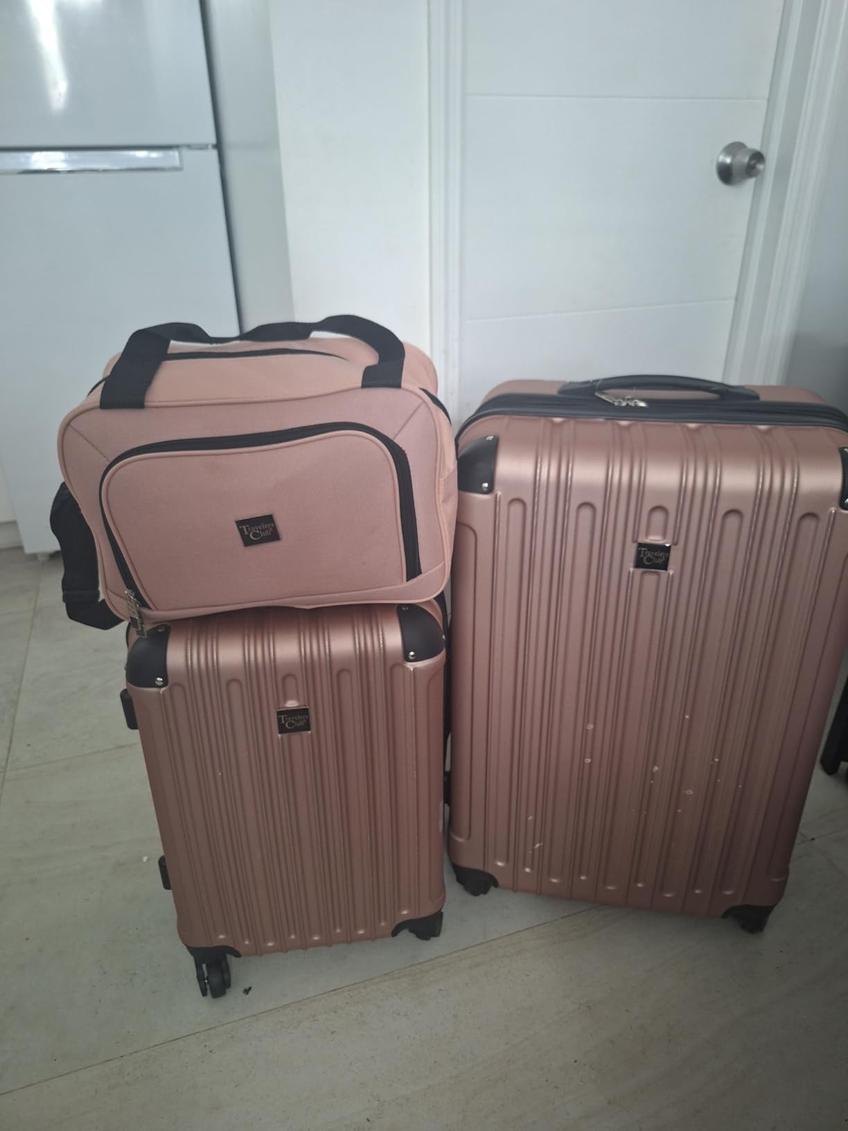 Travelers Club Midtown Hardside 4-Piece Luggage Travel Set, Rose Gold customer photo 2