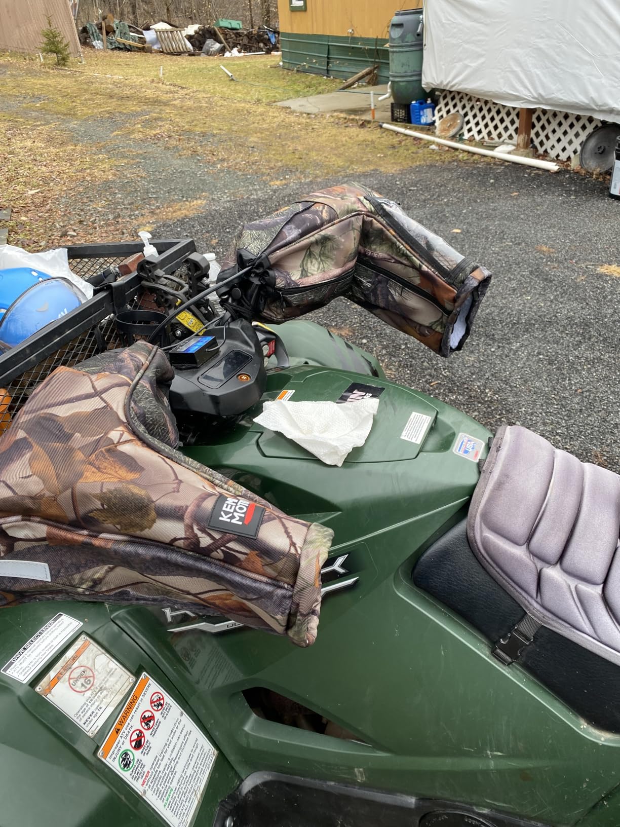 KEMIMOTO ATV Gloves, Touch-Friendly Bag/Front Wind-Breaking Guard Motorcycle Snowmobile Handlebar Mittens customer photo 1