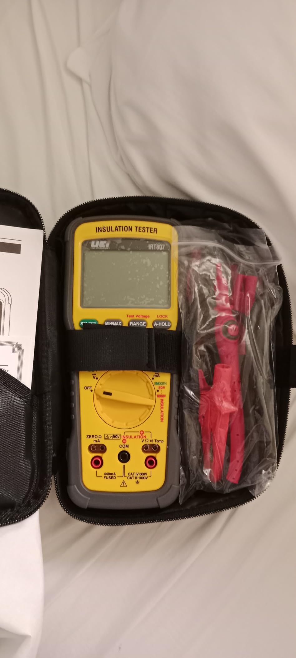 UEi IRT807 Insulation Resistance Tester 1000V AC/DC, Advanced Megohmmeter Measures Insulation Resistance Up to 2G, Voltage Testing Up to 1000V customer photo 1