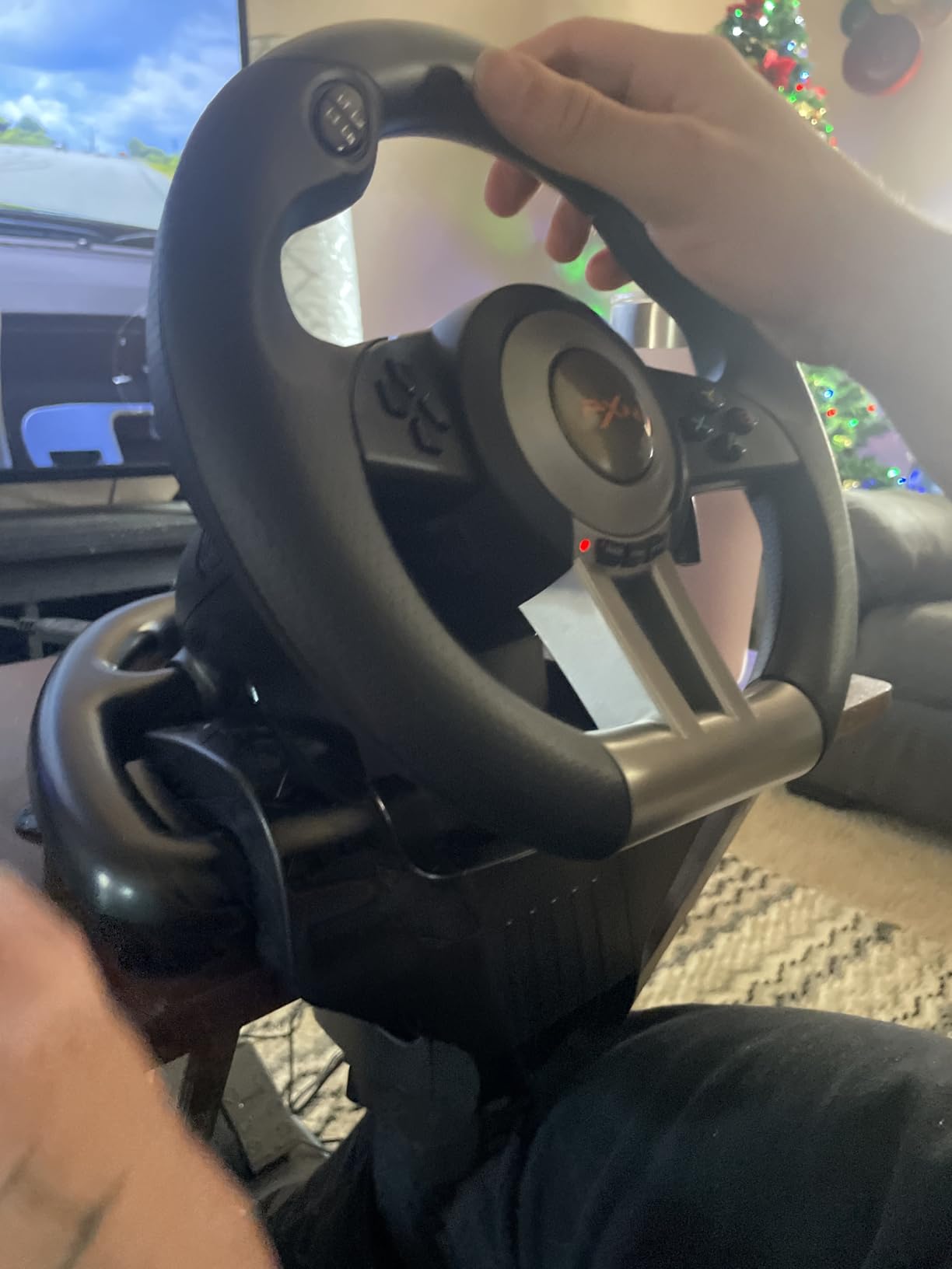 PXN PC Racing Wheel, V3 PRO 180 Degree Universal USB Car Sim Race Steering Wheel with Pedals for PC, PS3, PS4, Xbox One, Xbox Series X/S, Switch customer photo 2