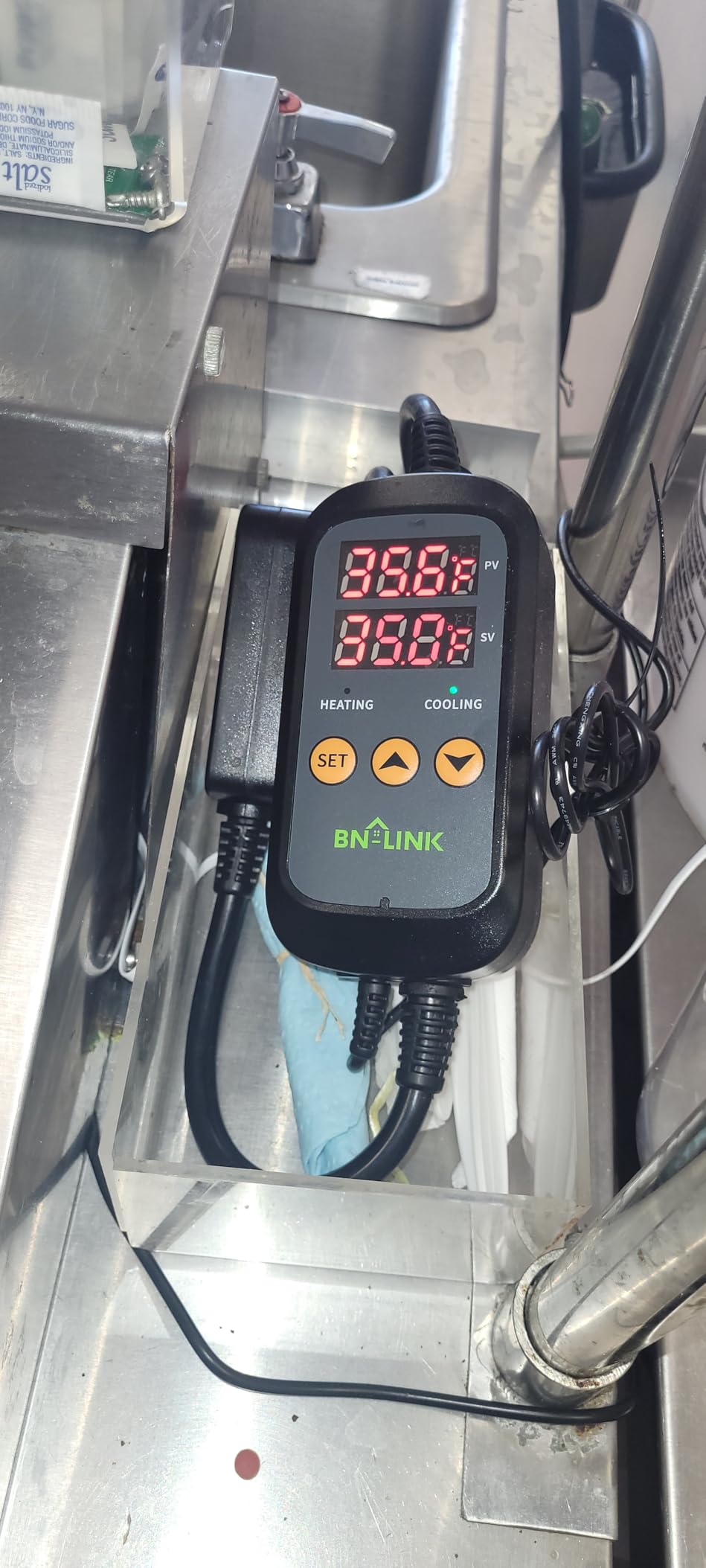 BN-LINK Digital Temperature Controller Heating Cooling 2-Stage Outlet Thermostat Controller Plug for Reptiles Aquarium Carboy Homebrew Breeding Fermenter Seed Germination °C/°F -40-176°F 15A/1875W customer photo 2