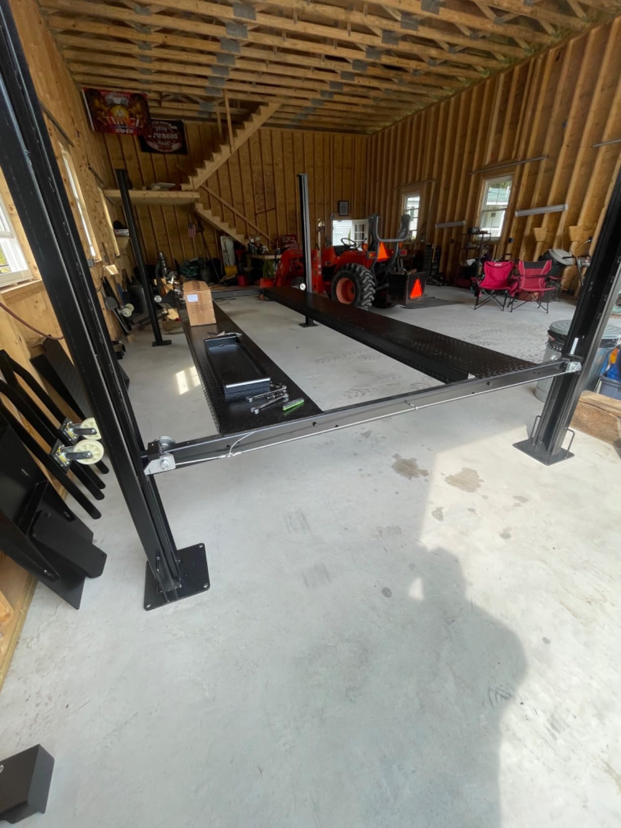 APlusLift HW-8S 8000LB 4-Post Portable Storage Service Car Lift / 3 Year Warranty customer photo 4