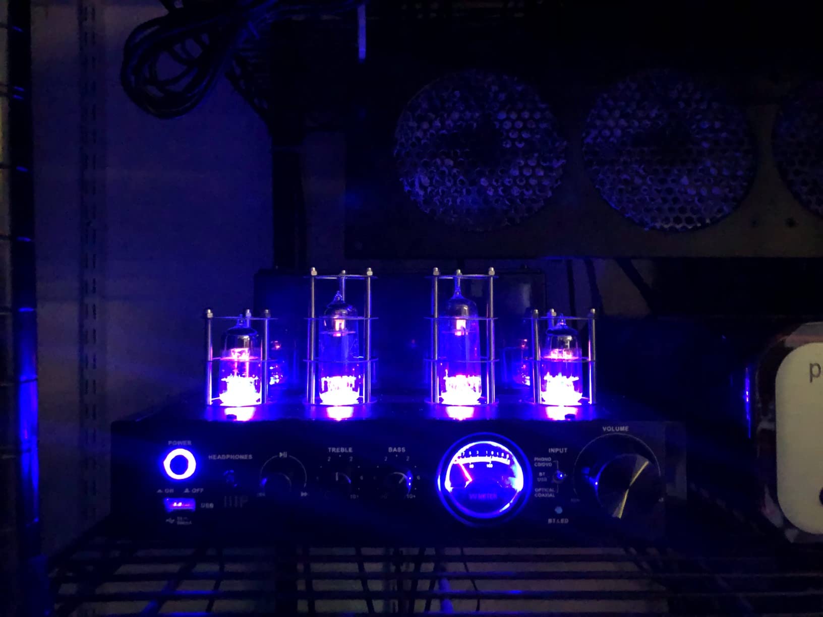 Monoprice Stereo Hybrid Tube Amplifier 2019 Edition, 25 Watt with Bluetooth 2.1 + EDR, Wired RCA, Optical, Coaxial, and USB Connections, and Subwoofer Out customer photo 1