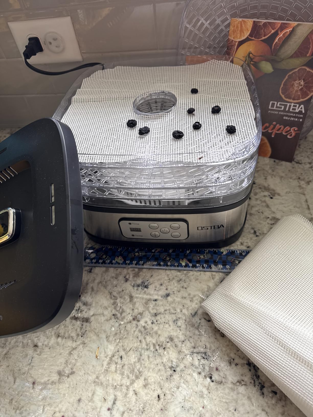 OSTBA Food Dehydrator, Dehydrator for Food and Jerky, Fruits, Herbs, Veggies, Temperature Control Electric Food Dryer Machine, 5 BPA-Free Trays Dishwasher Safe, 240W, Recipe Book Included customer photo 1