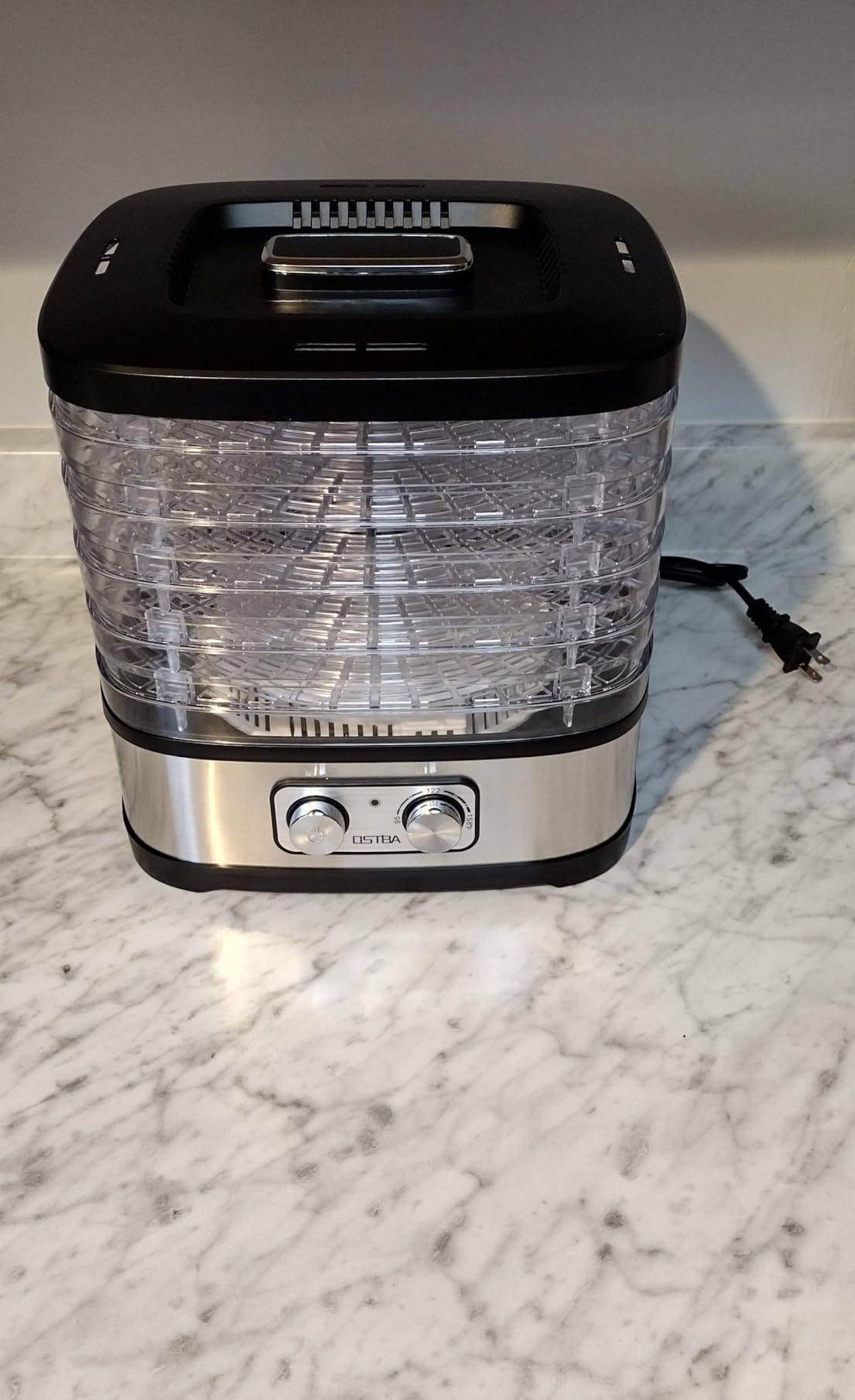 OSTBA Food Dehydrator, Dehydrator for Food and Jerky, Fruits, Herbs, Veggies, Temperature Control Electric Food Dryer Machine, 5 BPA-Free Trays Dishwasher Safe, 240W, Recipe Book Included customer photo 2