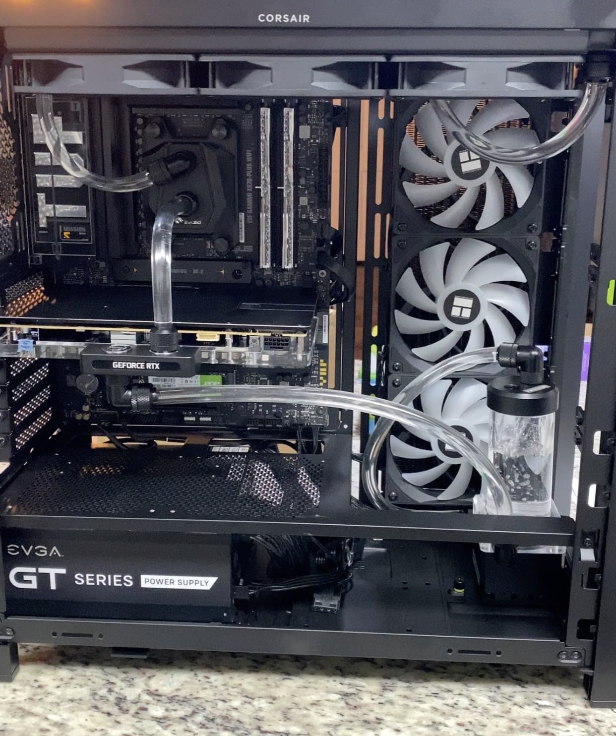 Pump/Reservoir Combo for Water Cooling System,800L / H CPU Water Cooling Pump Radiator,Integrated,POM PMMA PUB-FS6PD-17 (Black) customer photo 1