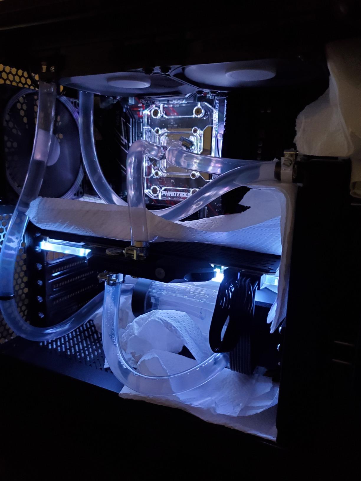 Pump/Reservoir Combo for Water Cooling System,800L / H CPU Water Cooling Pump Radiator,Integrated,POM PMMA PUB-FS6PD-17 (Black) customer photo 2
