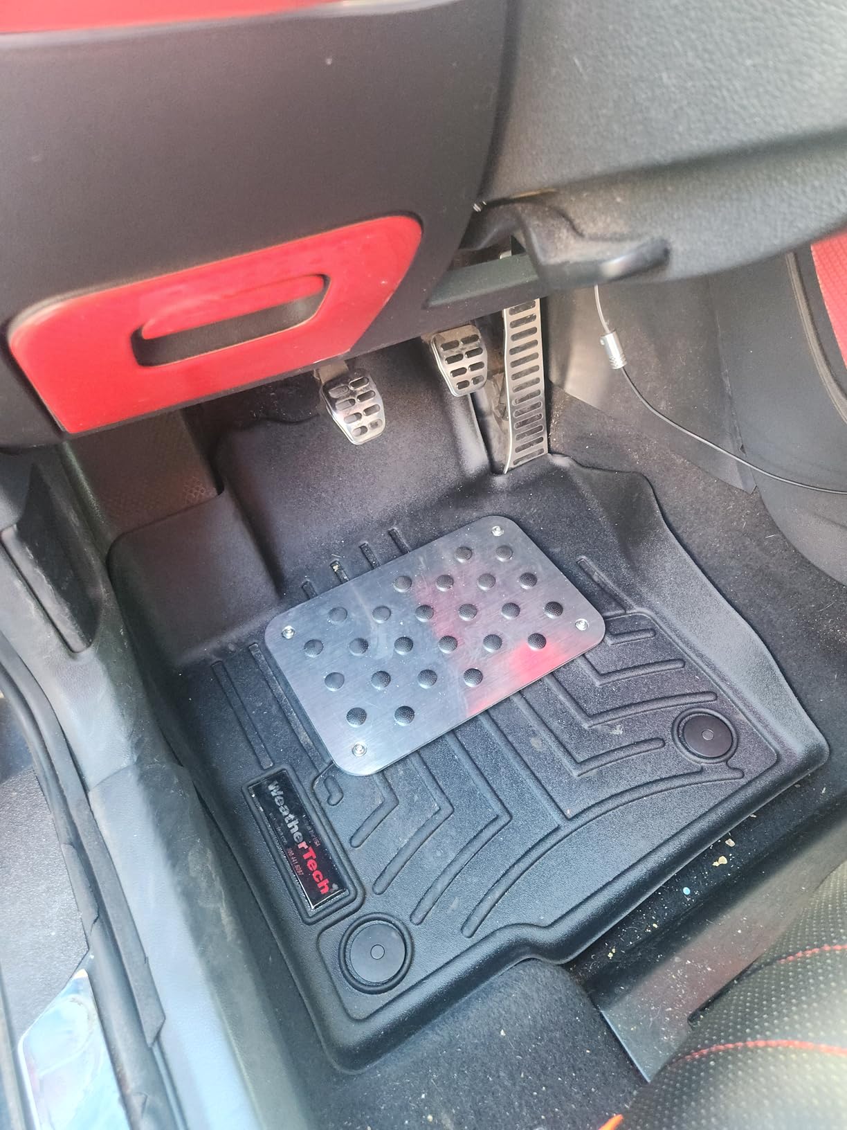 Universal Car Truck Floor Mat Carpet Heel Pad Plate Foot Pedal Rest Footrest Aluminum Alloy w/Screw customer photo 1
