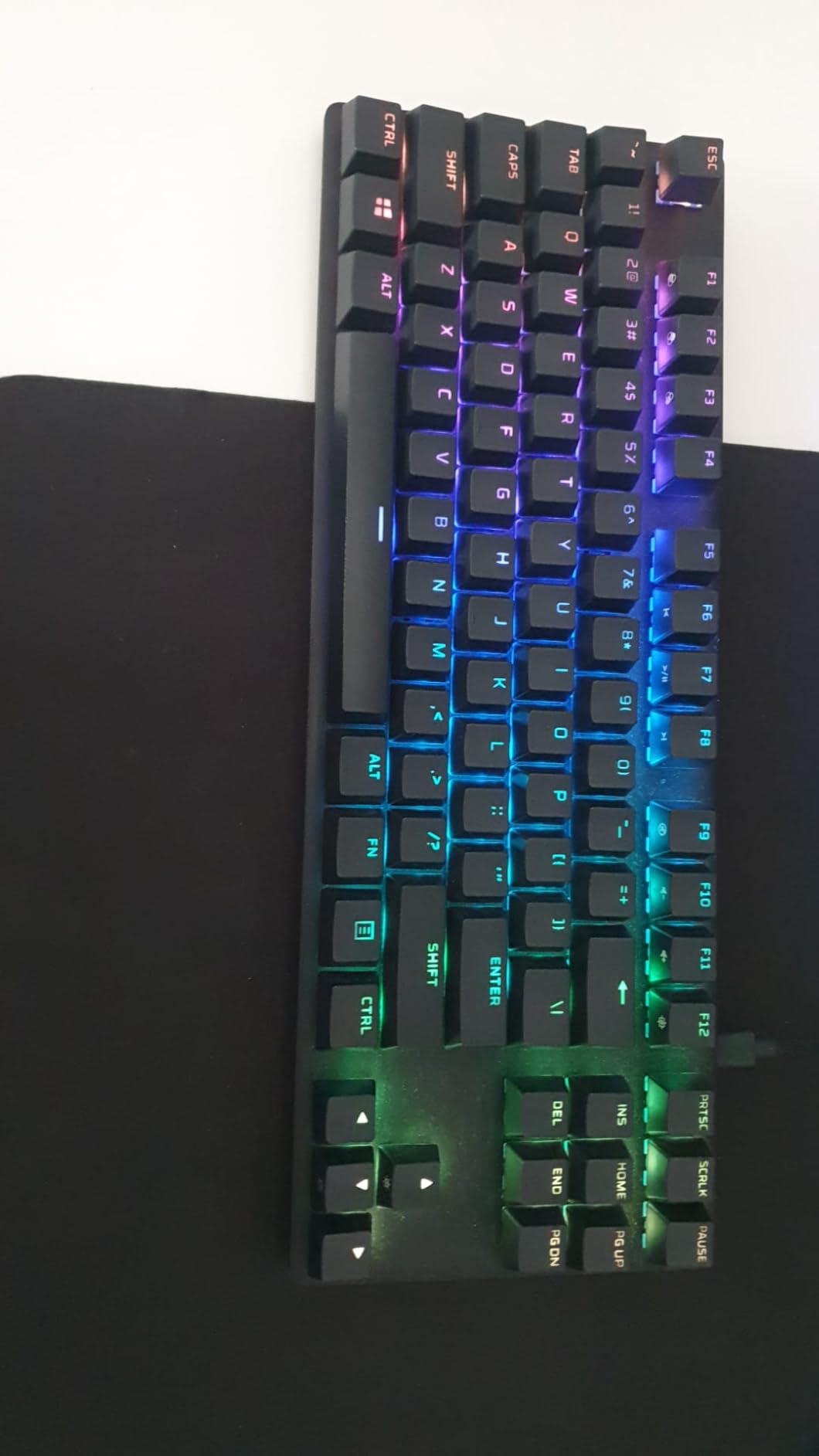 HyperX Alloy Origins Core - Tenkeyless Mechanical Gaming Keyboard, Software Controlled Light & Macro Customization, Compact Form Factor, RGB LED Backlit, Tactile HyperX Aqua Switch,Black customer photo 1
