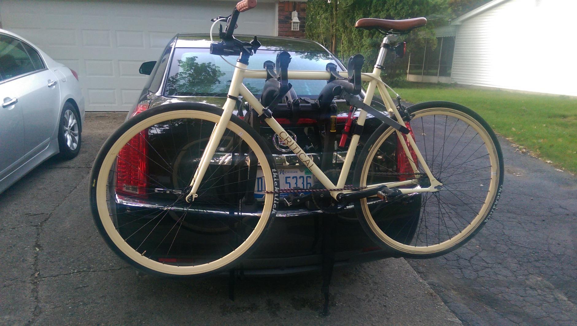 Saris Bones EX 2-Bike Trunk Rack Bicycle Carrier, Durable, Rust-Free, Anti-Sway Straps, Made in USA, Arc-Based Design, 100% Recyclable Materials customer photo 2
