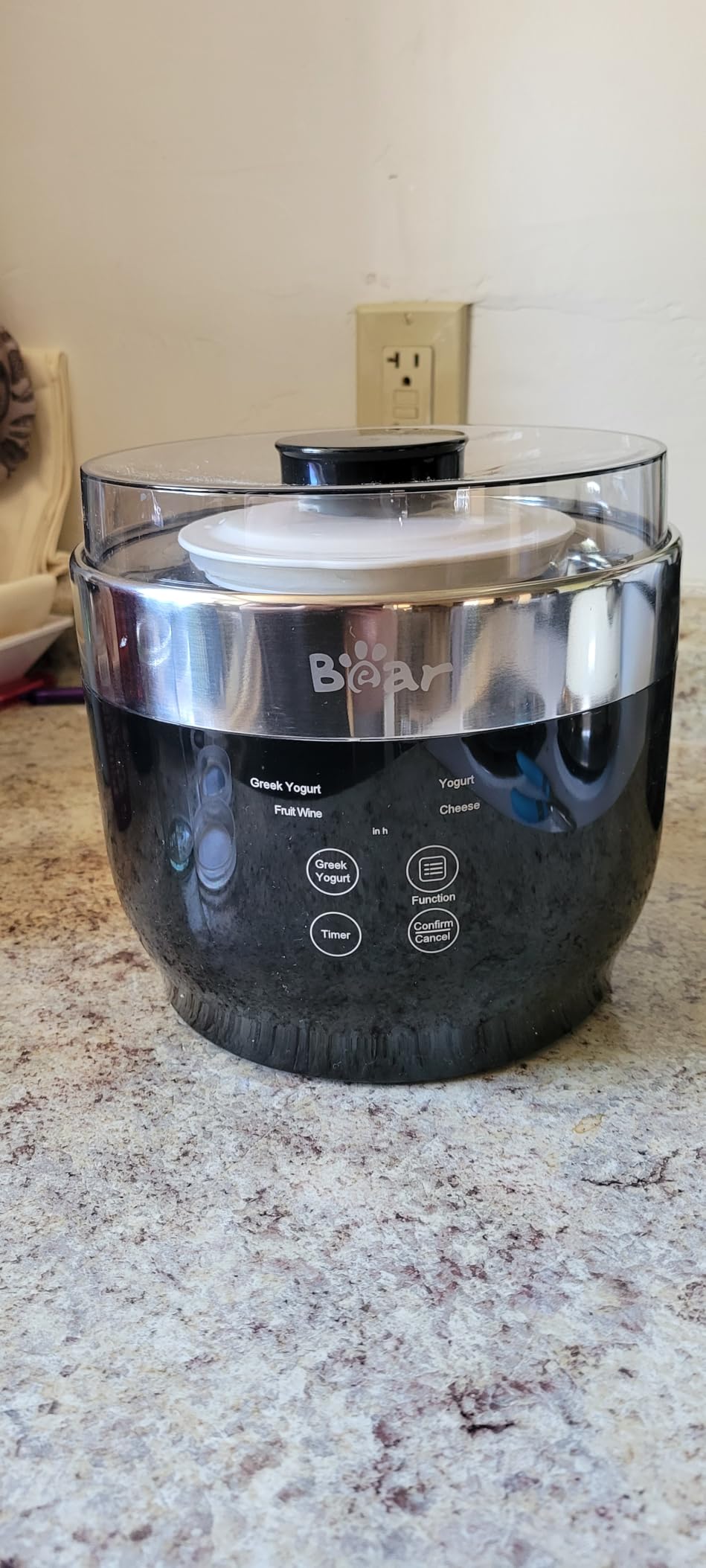 Bear Yogurt Maker, Greek Yogurt Maker Machine with Strainer and Timer Control, Stainless Steel Inner Pot, 2 Glass Jars 1 Quart customer photo 2