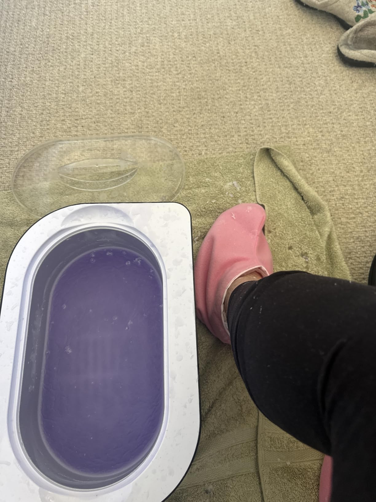 Paraffin Wax Machine for Hand and Feet - Karite Paraffin Wax Bath 4000ml Paraffin Wax Warmer Moisturizing Kit Auto-time and Keep Warm Paraffin Hand Wax Machine - 77 Piece Set customer photo 1