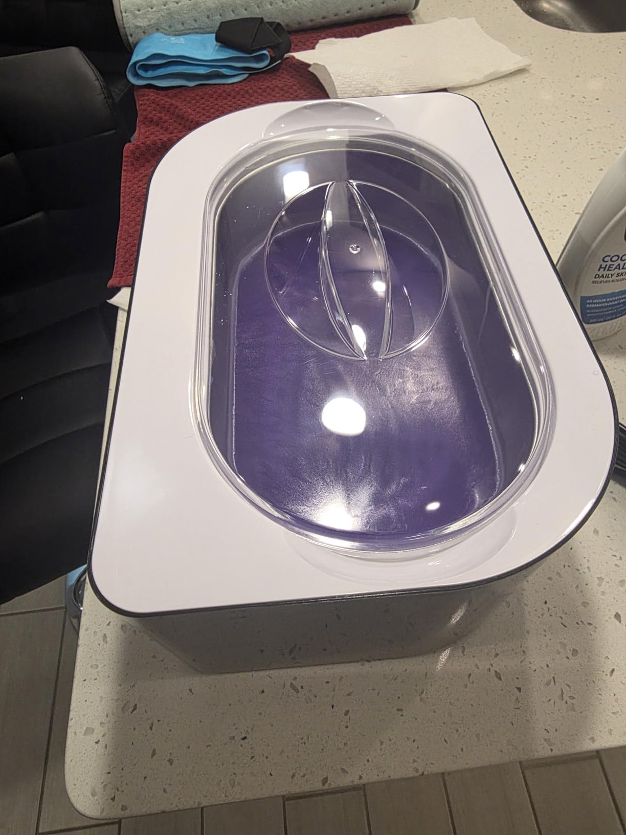 Paraffin Wax Machine for Hand and Feet - Karite Paraffin Wax Bath 4000ml Paraffin Wax Warmer Moisturizing Kit Auto-time and Keep Warm Paraffin Hand Wax Machine - 77 Piece Set customer photo 2