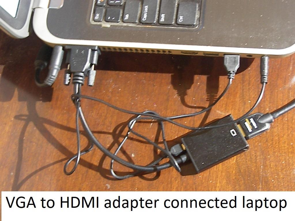 VGA to HDMI Adapter - Connect Laptop, PC to HDMI Monitor or Projector, 1080P VGA to HDMI Converter with Audio and Power Supply Port customer photo 1