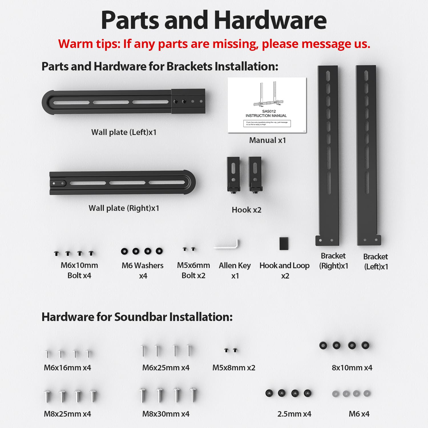 ECHOGEAR Sound Bar Mounting Brackets for TVs - Adjust Height & Depth for Maximum Compatibility Between Your TV & Soundbar - Works with with LG, Vizio, Bose, Dolby Atmos Speakers & More customer photo 2