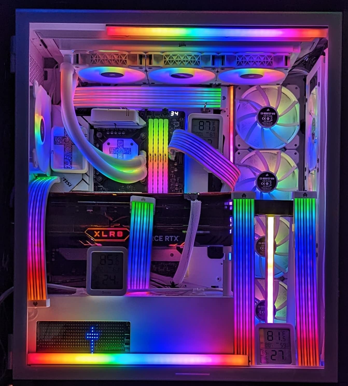 GIM KB-14 RGB PC Light Strip for Gaming Case, Compatible with GIM Hub, Magnetic Addressable LED Strip Kit, 5V ARGB 4Pin Header for Asus Aura, Asrock LED, Gigabyte RGB Fusion, MSI Mystic Light- 0.98ft customer photo 1