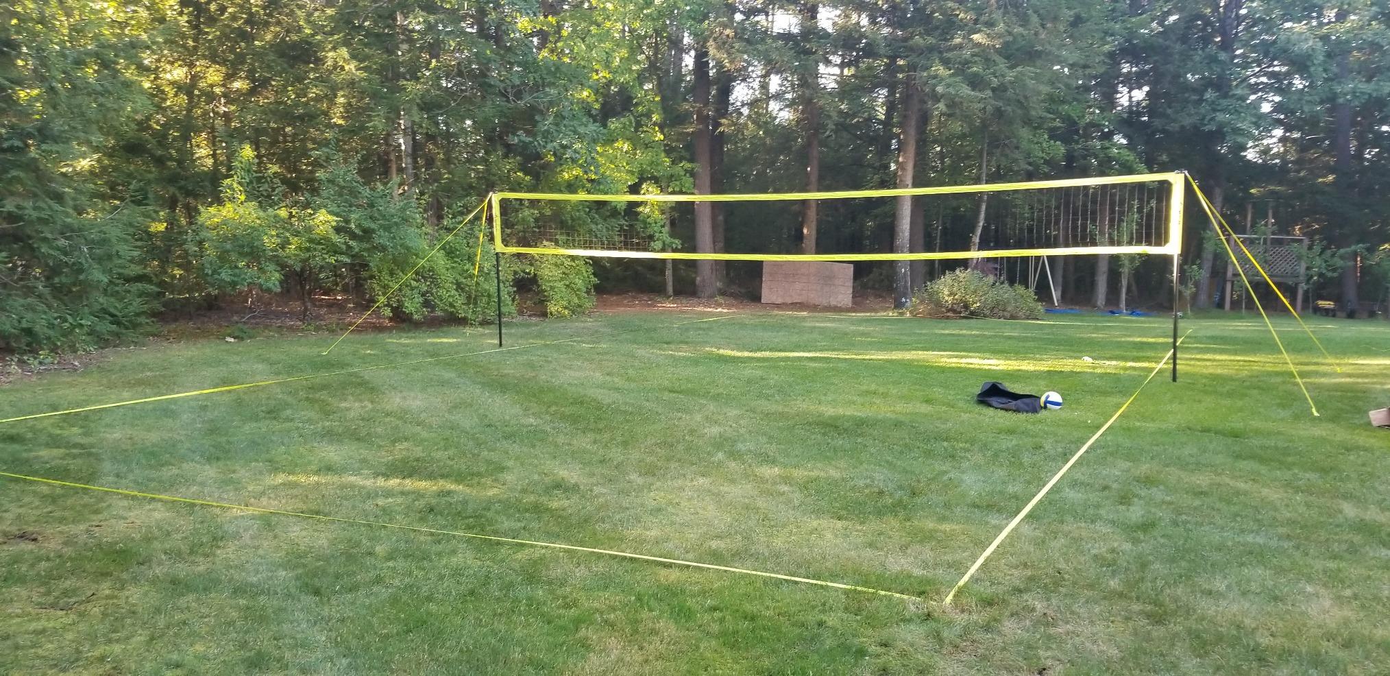 Heavy Duty Professional Volleyball Net Set for Backyard & Beach, 32-Ply Reinforced Net with Steel Anti-Sag Winch, Height-Adjustable Rust-Proof Aluminum Poles & Portable Carry Bag customer photo 2