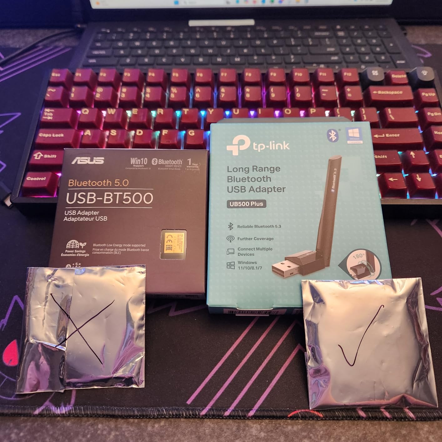 ASUS USB-BT500 USB Adapter with Ultra Small Design, Bluetooth 5, Backward Compatible with Bluetooth®2.1/3.x/4.x, TAA Compliant (USB-BT500) customer photo 1