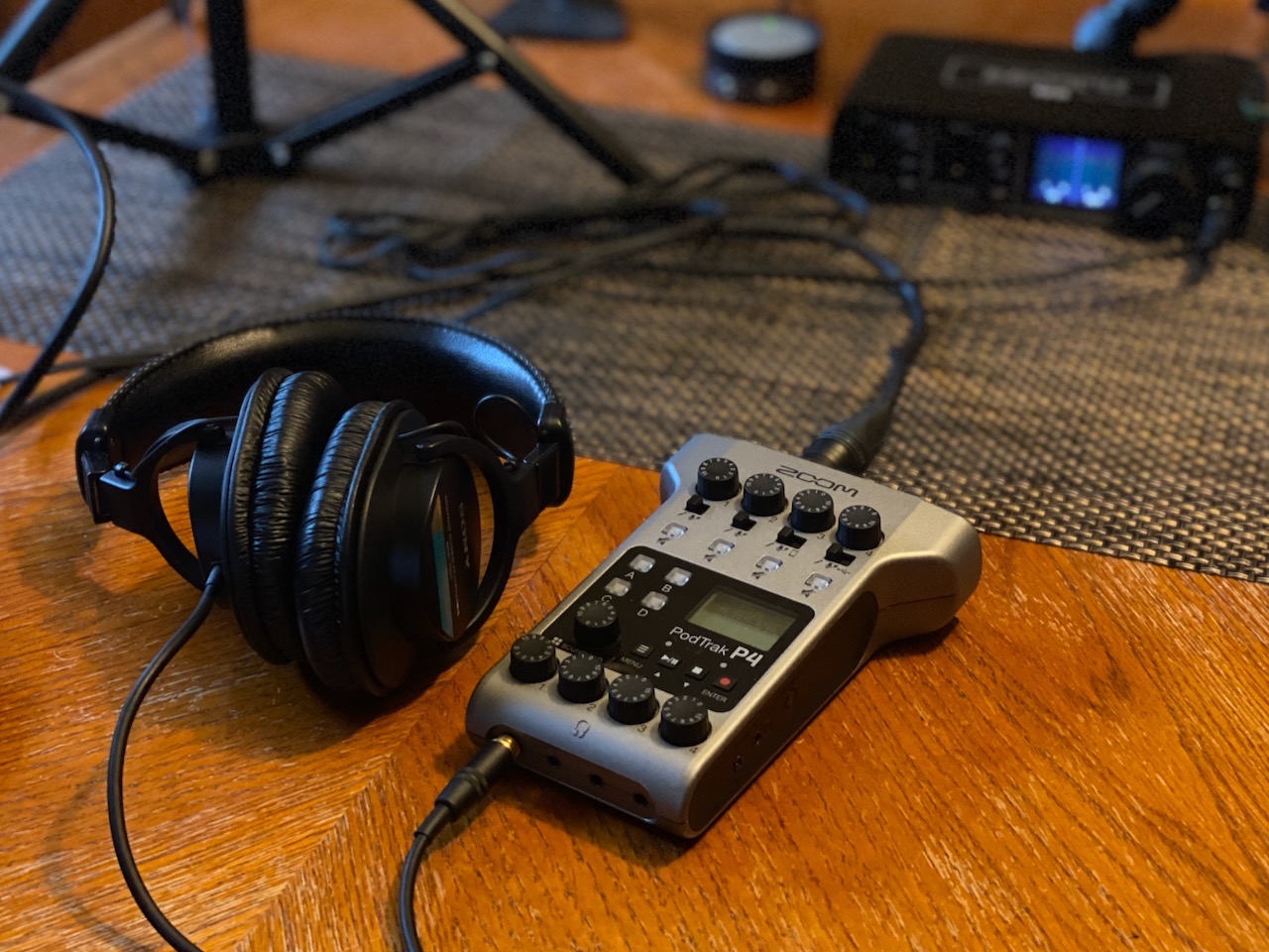 Zoom PodTrak P4 Podcast Recorder with 4 XLR Mic Inputs, 4 Headphone Outputs, Phone and USB Input for Remote Interviews, Sound Pads, 2-In/2-Out USB Audio Interface, Battery Powered customer photo 1