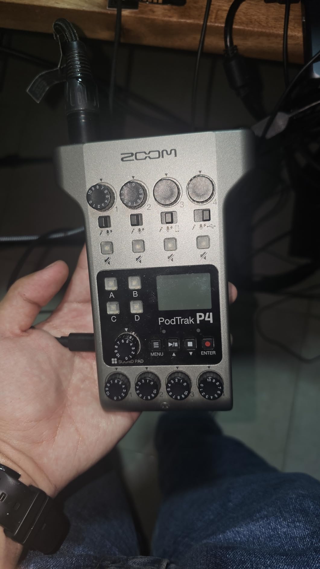 Zoom PodTrak P4 Podcast Recorder with 4 XLR Mic Inputs, 4 Headphone Outputs, Phone and USB Input for Remote Interviews, Sound Pads, 2-In/2-Out USB Audio Interface, Battery Powered customer photo 2