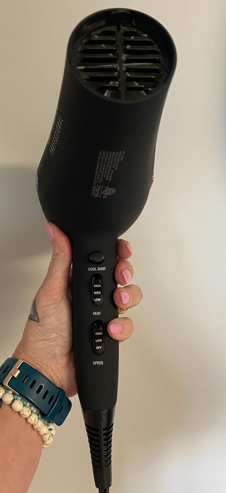 HOT TOOLS Professional Ceramic Rainbow Hair Dryer - Fast Drying with Quiet Operation customer photo 1