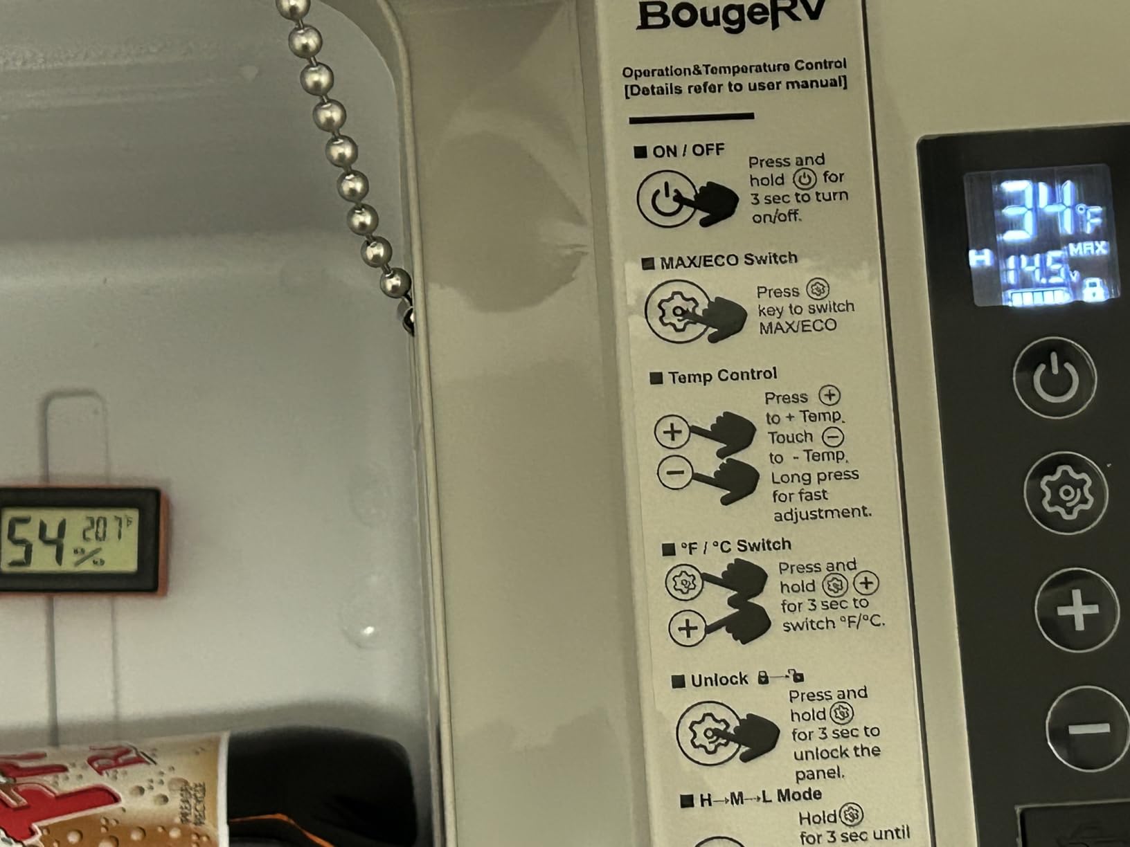 BougeRV 12 Volt Refrigerator 12V Car Fridge 23 Quart Portable Freezer Compressor Cooler 12/24V DC 110~240 Volt AC for Truck Van RV Camper SUV Travel Camping Road Trips Tailgating -7℉~50℉ customer photo 2