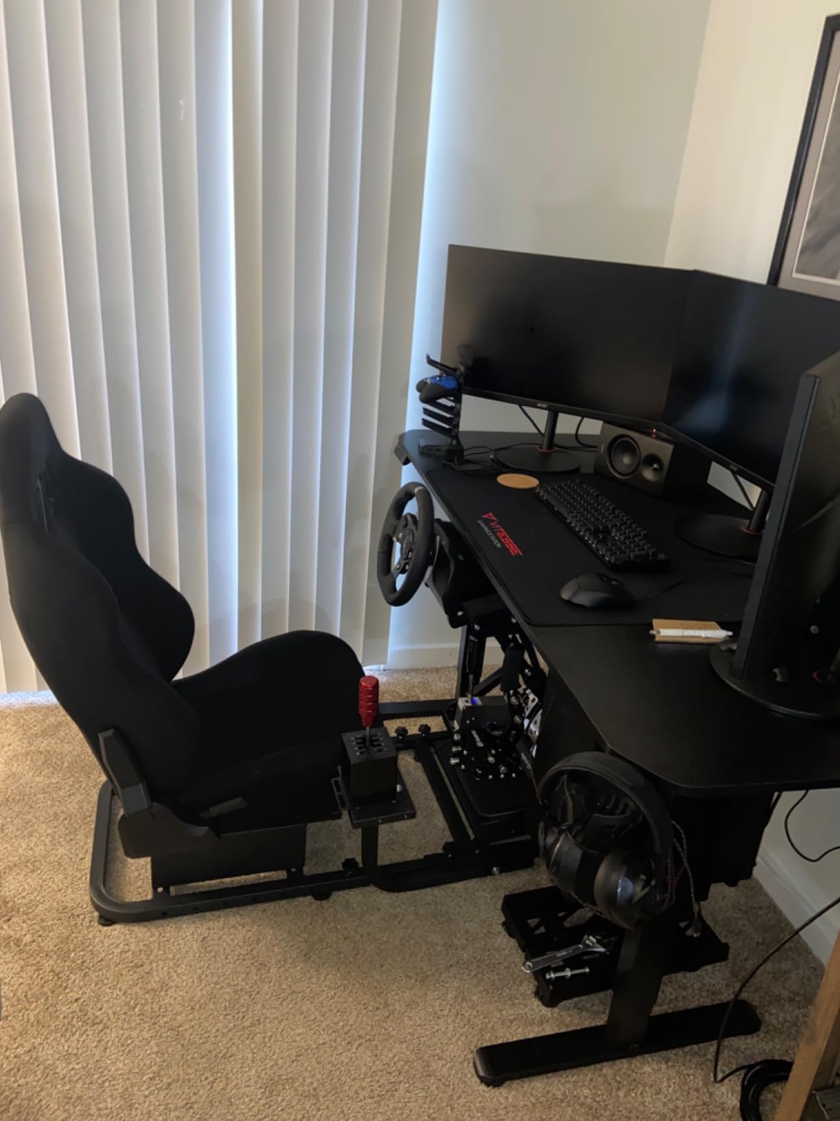 Marada Racing Simulator Seat Mounting Frame with Bolts Suitable for Dardoo, Supllueer, Anman Sim Gaming Stand DIY Adjustable & Portable Real Driving & Flying Simulation Split Rear Seat Cockpit customer photo 1