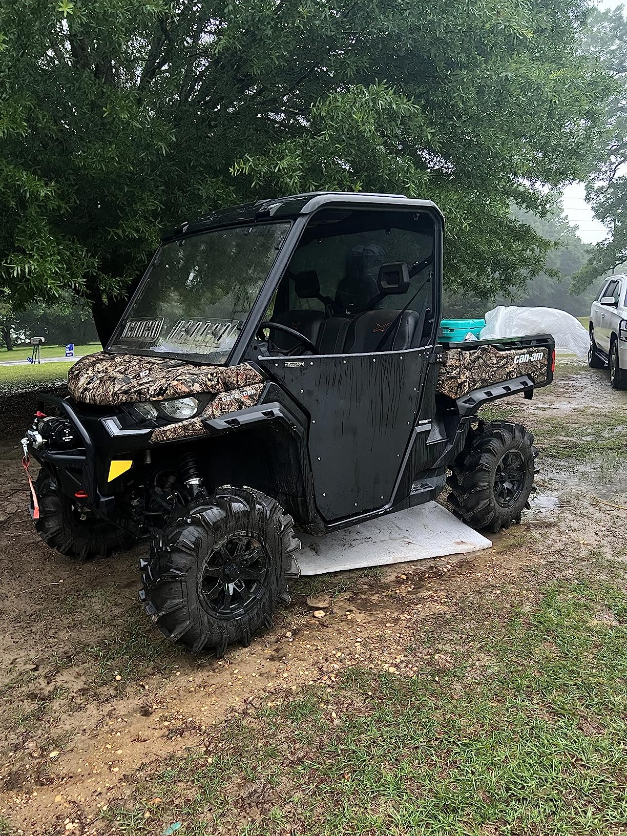 SuperATV Aluminum Half Doors Compatible with 2017-2021 CanAm Defender HD 5, HD 5 DPS, 2016-2021 Defender HD 8, HD 8 DPS, HD 8 XT, See Fitment, Extra Strength, Scratch Resistant, Preassembled customer photo 1