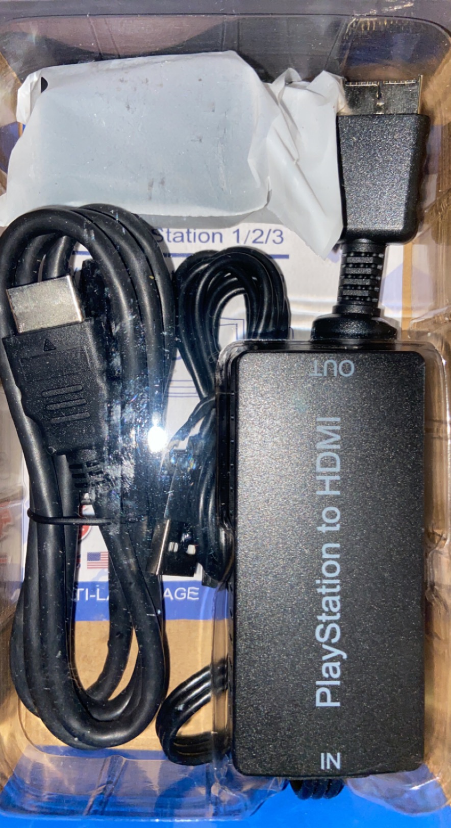 PS2 to HDMI Adapter HD-Link Cable for PS2 Converter Support 4:3/16:9 Switch, Works for PlayStation 1/PlayStation 2 and PS3. PS1 Adapter Converter with S-Video Singal customer photo 1