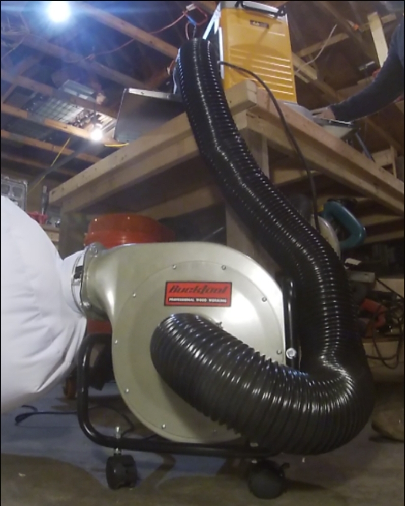 BUCKTOOL 1HP 6.5AMP Wall-mount Dust Collector with Remote Control and 2-micron Dust Filter Bag 550CFM Air Flow DC30A-1 customer photo 2