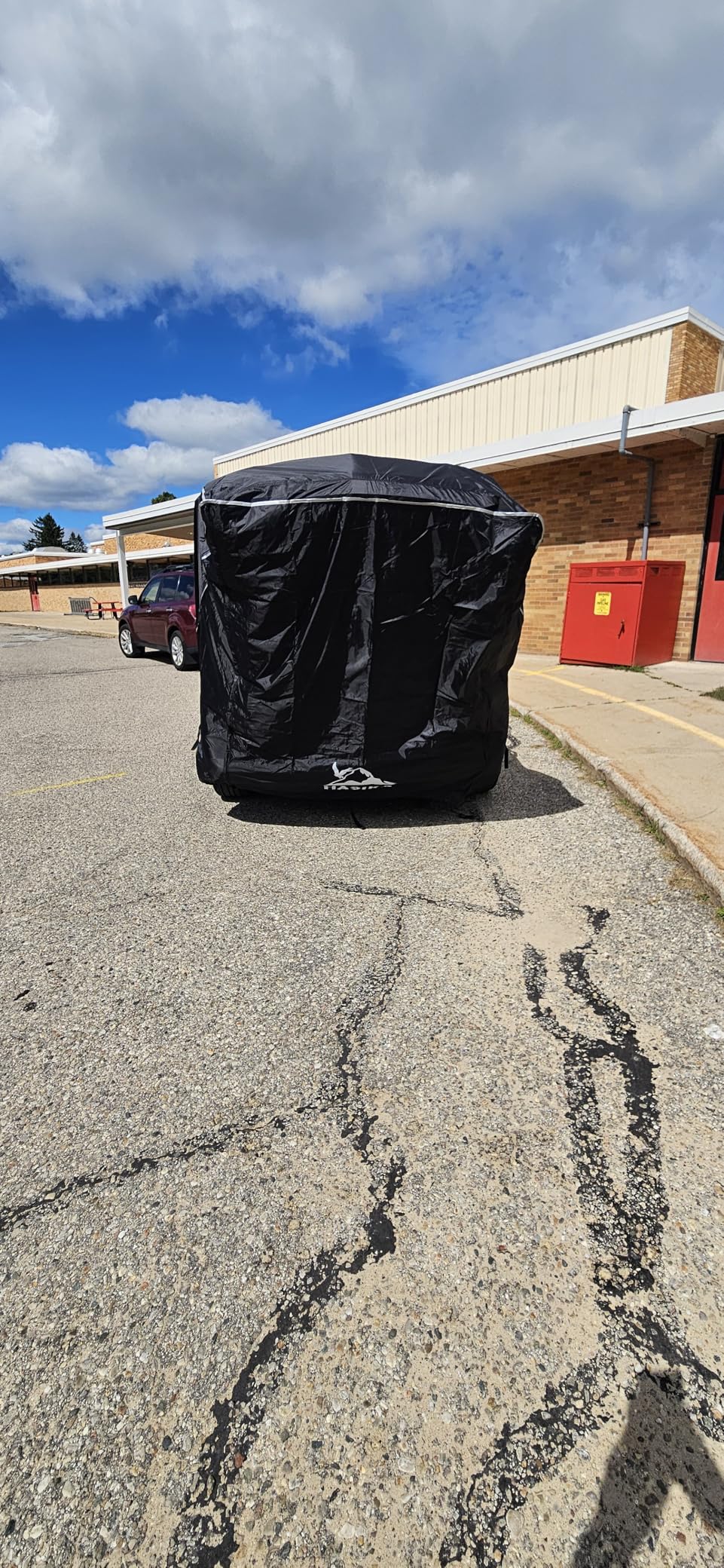 Hasika SUV Camping Tent Car Tailgate Shade Awning with Screen Net Waterproof 3000MM UPF 50+ Black (Small) customer photo 1