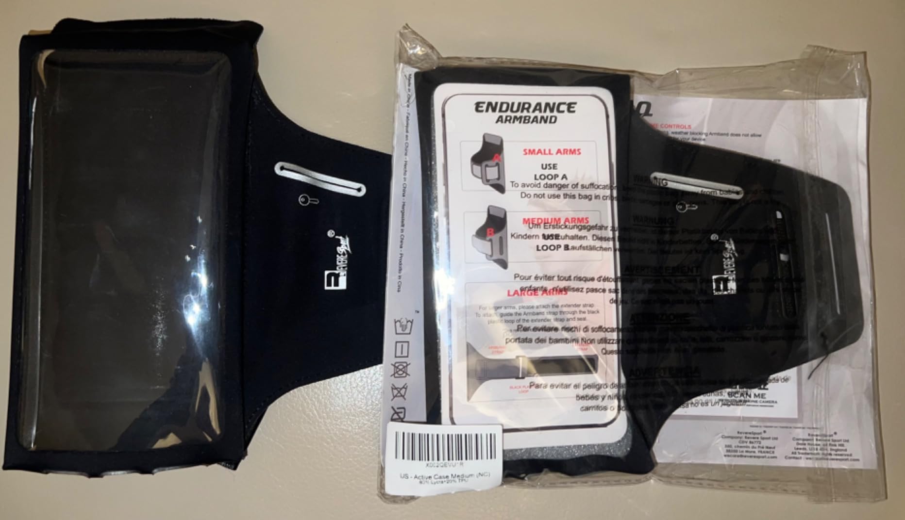 RevereSport Waterproof Running Armband for Phone with Case On (Otterbox, Lifeproof). Sports Phone Holder for iPhone 17/16/15/14/13/12/Max/Plus/Pro/AIR & Samsung S25/S24/S23/S22/S21/S20/Ultra (Large) customer photo 1