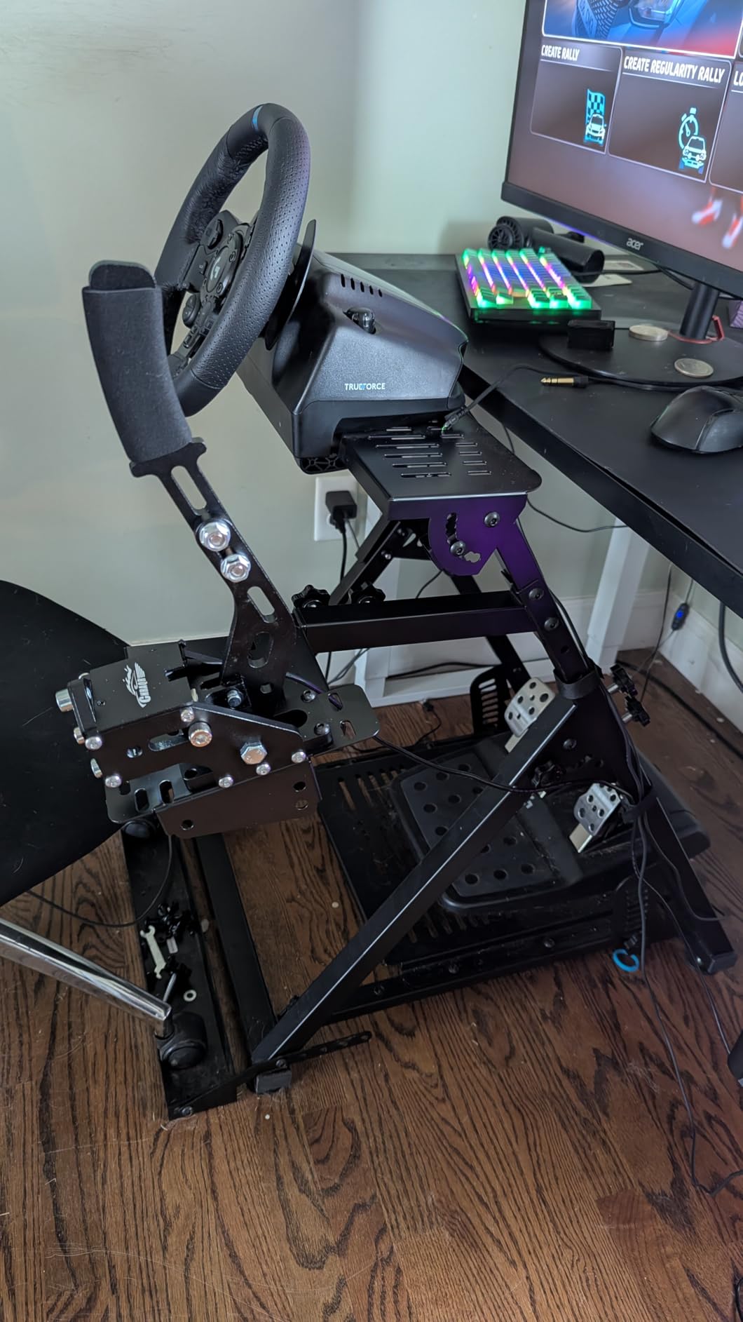 CNRAQR PC Racing Game USB Handbrake for 16Bit SIM for Racing Games, Compatible with G27 G29 G923 T500 T300 Simulate Linear Handbrake(Only PC System) customer photo 2