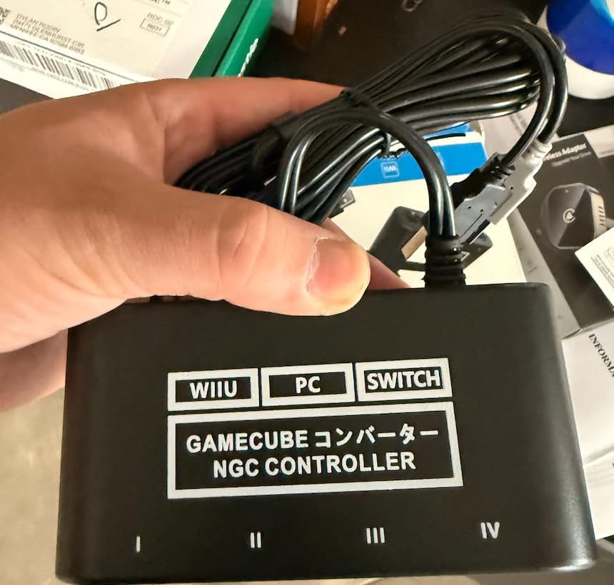 Gamecube Controller Adapter for Nintendo Switch / OLED / Switch 2 Gamecube Adapter, Compatible with PC WII U Switch2, Support 4 Gamecube Controller to Play Supper Smash Bros with 70IN Long Cable customer photo 1