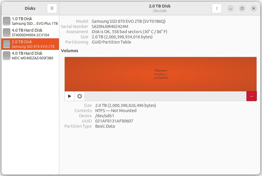 Samsung Electronics 870 EVO 2TB 2.5 Inch SATA III Internal SSD customer photo 1