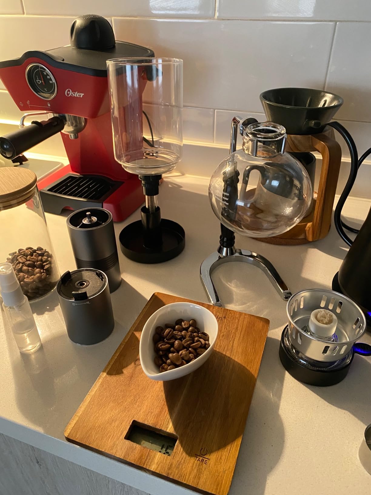 LUEUR Siphon Coffee Maker, Vacuum Coffee Brewer, Heat-Resistant 5-Cup Glass Siphon Coffee Maker with Reusable Cloth Filter, Hot Tea Maker for Home, Household and Office customer photo 2