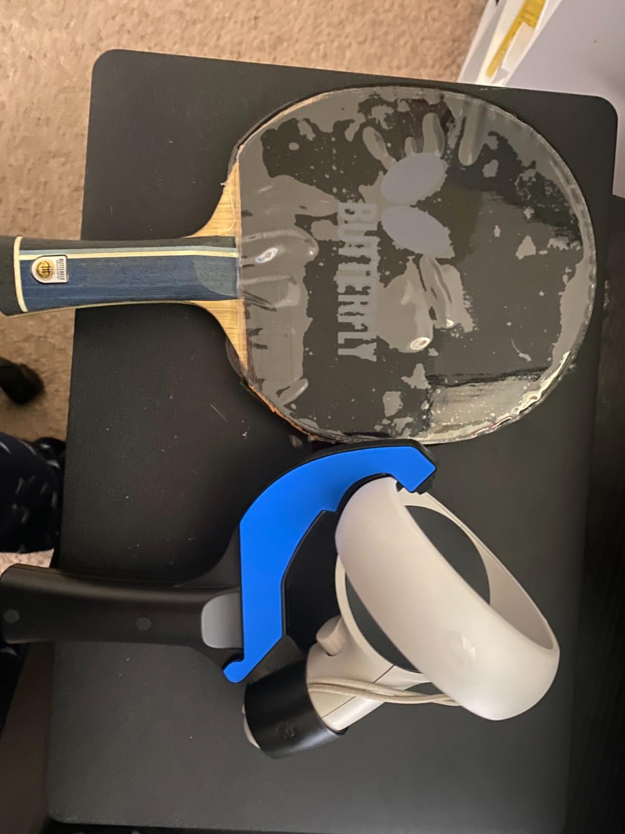 AMVR Table Tennis Paddle Grip Handle for Meta/Oculus Quest 2 Touch Controllers Playing Eleven Table Tennis VR Game customer photo 2