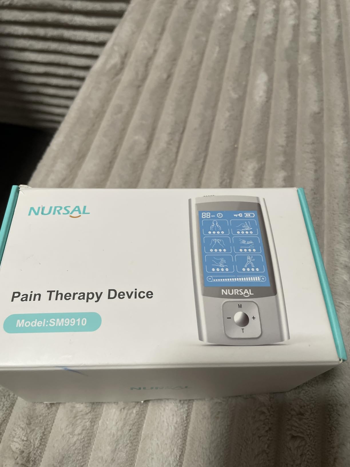 NURSAL 24 Modes TENS Unit Muscle Stimulator with Continuous Stimulation, Rechargeable Electronic Pulse Massager with 8 Pads for Back and Shoulder Pain Relief and Muscle Strength (Silver) customer photo 2