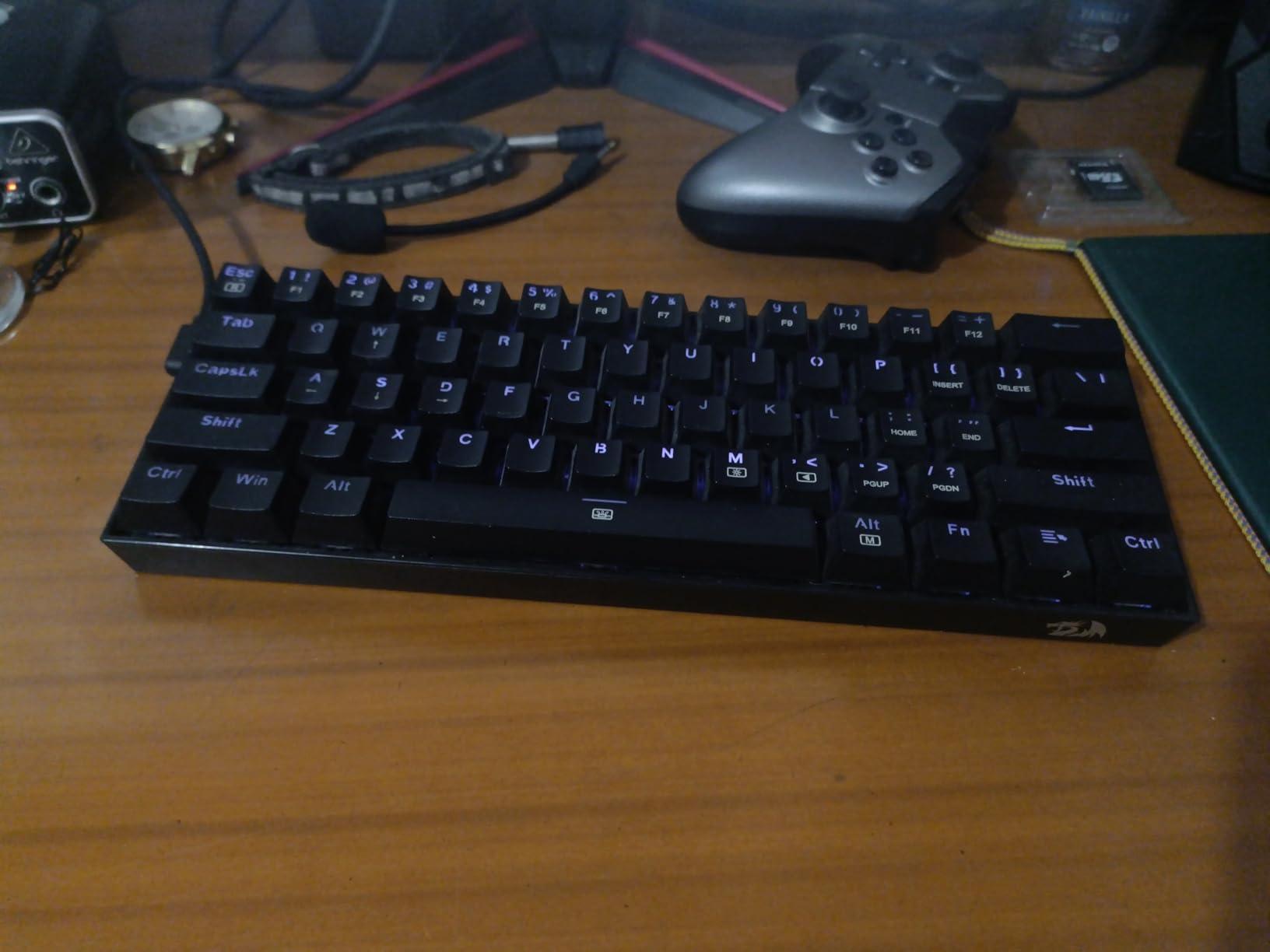 Redragon K630 Dragonborn 60% Wired RGB Gaming Keyboard, 61 Keys Compact Mechanical Keyboard with Linear Red Switch, Pro Driver Support, Black customer photo 1