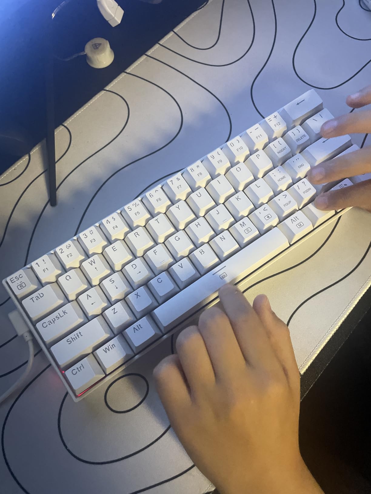 Redragon K630 Dragonborn 60% Wired RGB Gaming Keyboard, 61 Keys Compact Mechanical Keyboard with Linear Red Switch, Pro Driver Support, Black customer photo 2