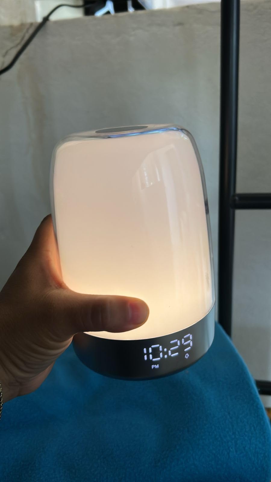 winshine Touch Wake Up Night Light with Sunrise Simulation Alarm Clock, 3 Ways Dimmable Warm White Bedside Lamp for Kid Bedrooms RGB Ambient Table Nightstand Light,Sleep Aid Snooze Timer Mode customer photo 1