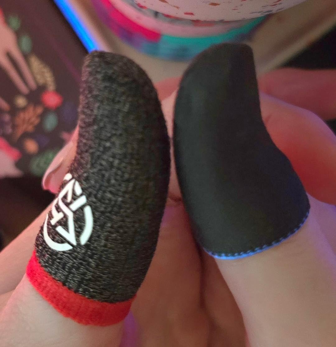 Gaming Gloves for Touchscreen, High-Sensitive Anti-Sweat Breathable Seamless Game Gloves for PUBG Mobile/Knives Out/Rules of Survival customer photo 2