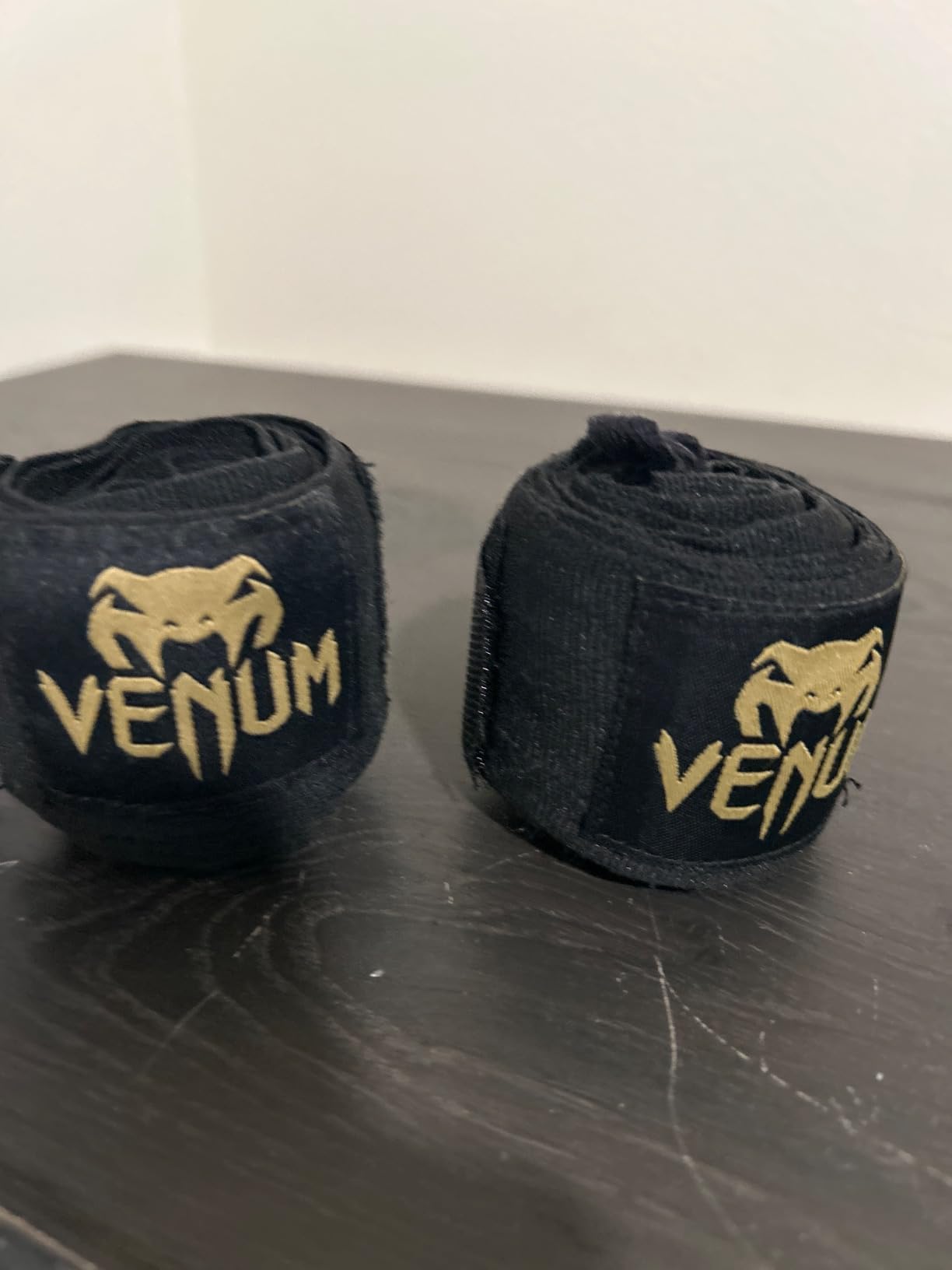 Venum Kontact Boxing Hand Wraps - Black/Gold, 180 in customer photo 1