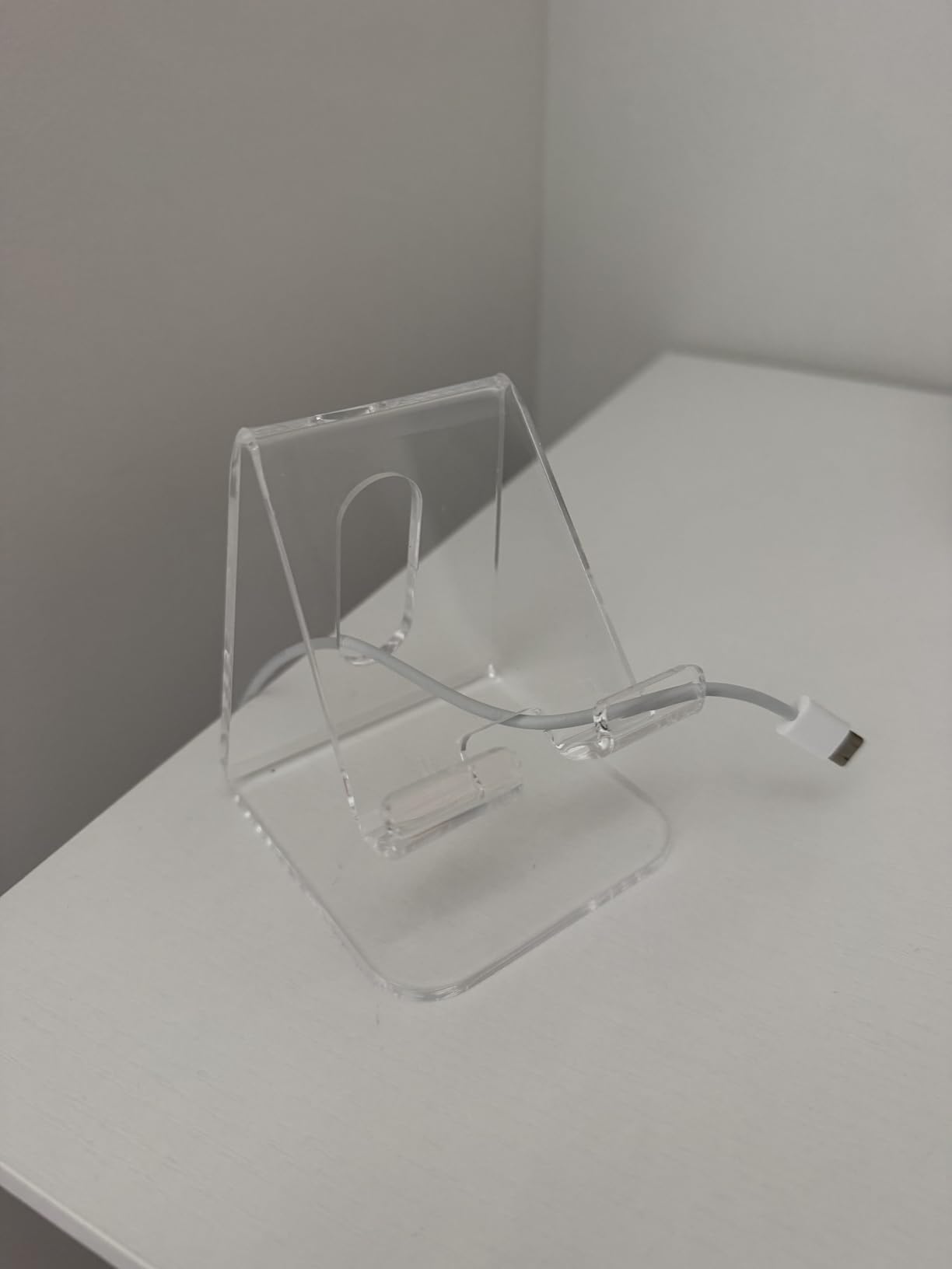 Crpich Acrylic Cell Phone Stand, Portable Clear Phone Stand for Desk, Compatible with Phone16 15 14 13 Pro Max Mini 12 11 Plus SE, Switch, Android Smartphone, Pad, Tablet, Desk Accessories customer photo 2