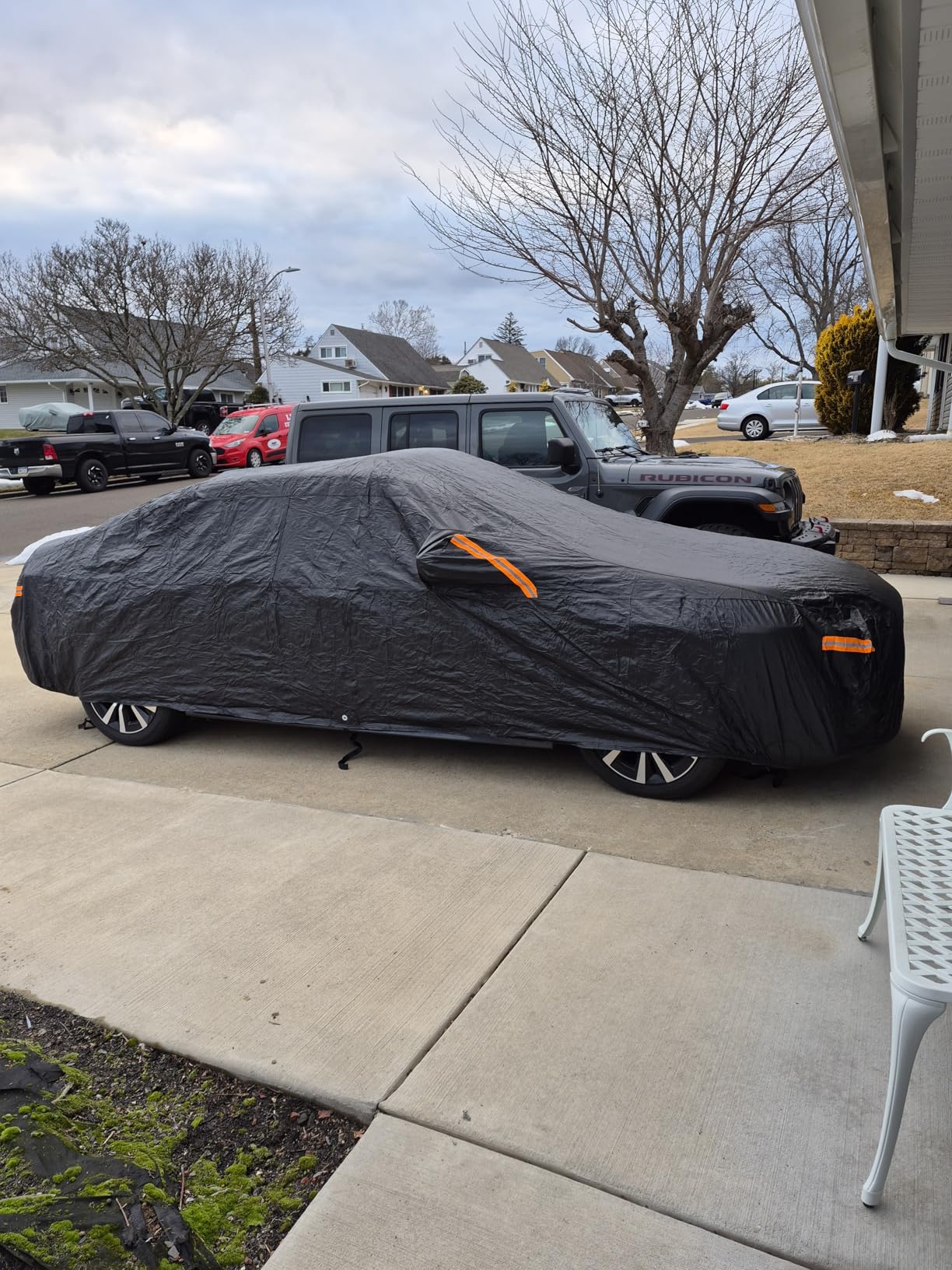 EzyShade 10-Layer Car Cover Waterproof All Weather - See Vehicle Size-Chart - Car Covers for Automobiles & Car Snow Cover - Full Exterior Covers - Winter Rain Sun SUV Sedan. Size A4 (See SizeChart) customer photo 1