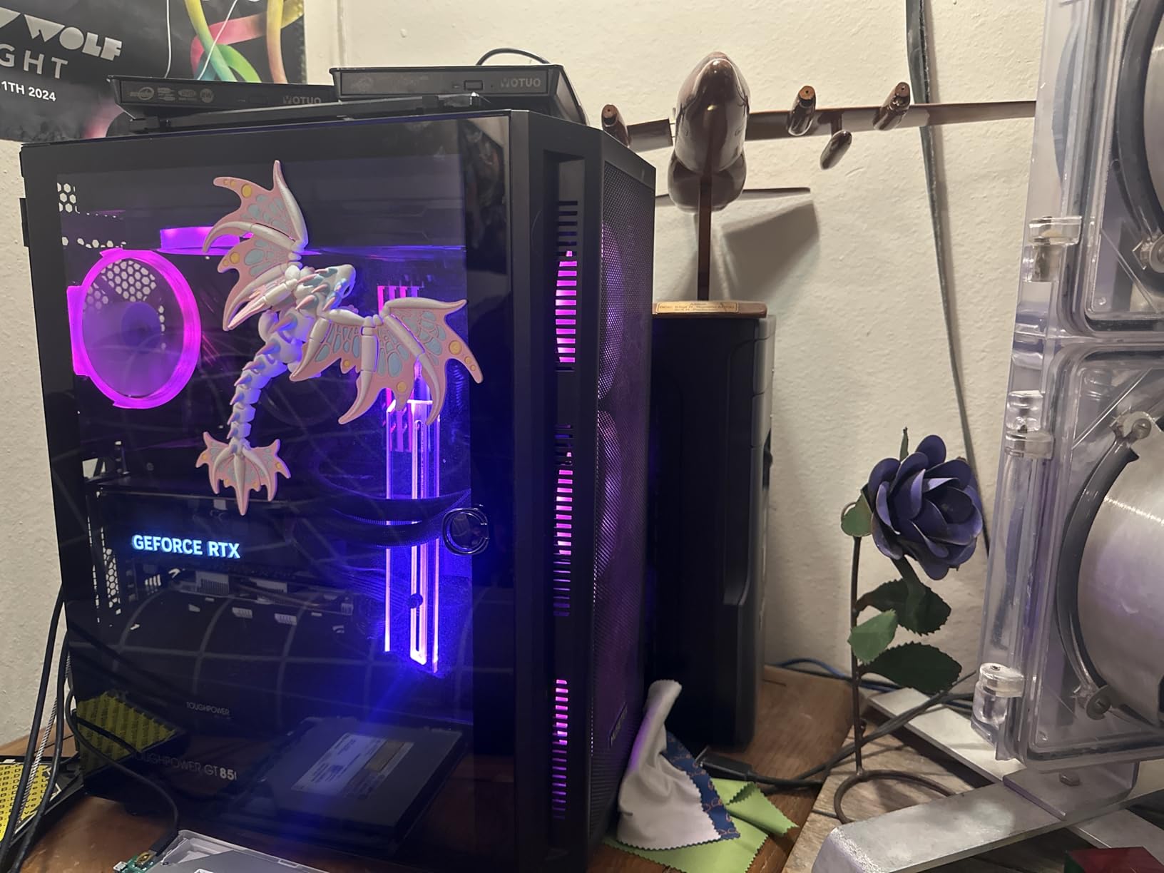 upHere 5V Addressable RGB Graphics Card GPU Brace Support Video Card Sag Holder,Built-in 5V ARGB,Adjustable Height Support,GH03ARGB customer photo 1