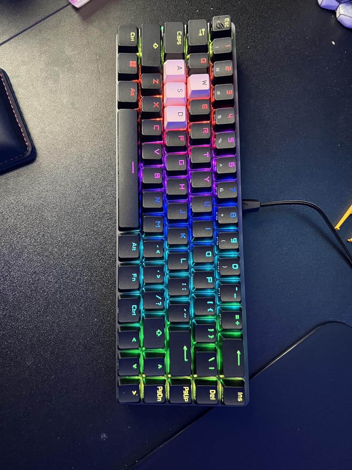 ROG Falchion NX 65% Wireless RGB Gaming Mechanical Keyboard | ROG NX Brown Tactile Switches, PBT Doubleshot Keycaps, Wired / 2.4G Hz, Touch Panel, Keyboard Cover Case, Macro Support customer photo 1
