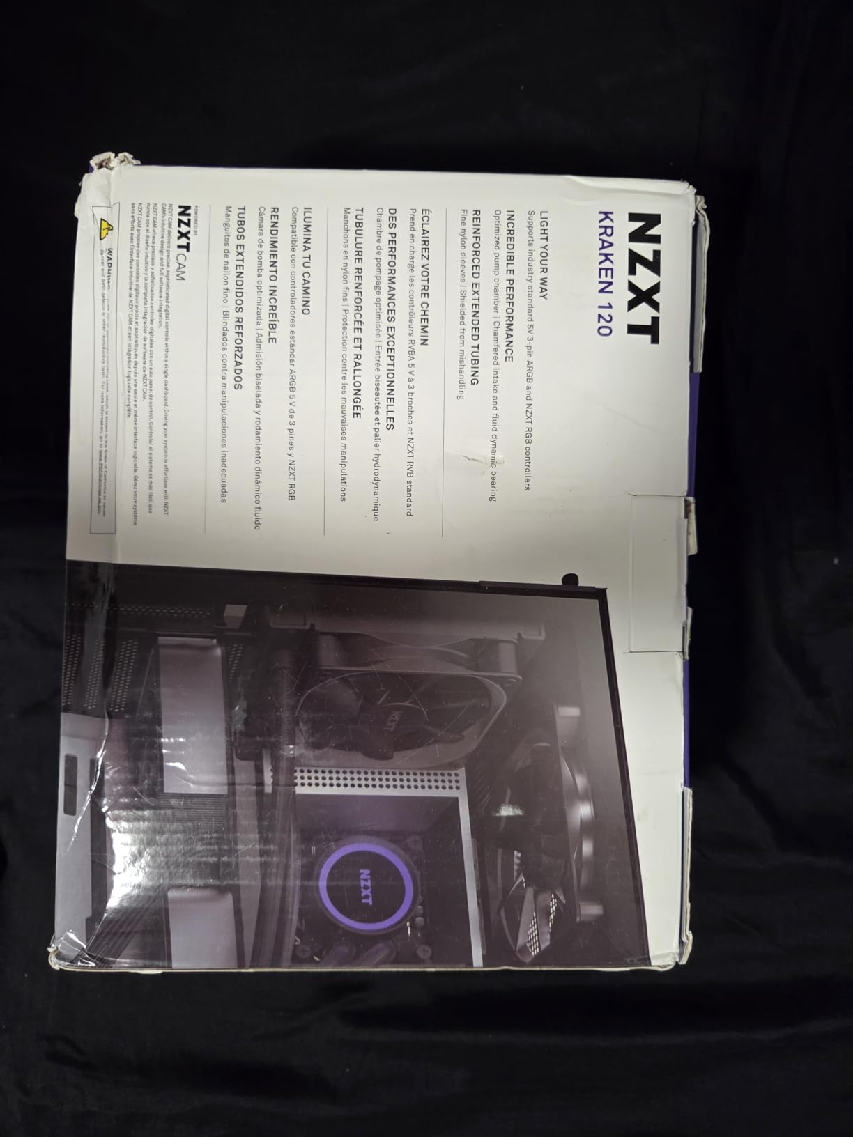 NZXT Kraken 120 - RL-KR120-B1 - AIO RGB CPU Liquid Cooler - Quiet and Effective - Quiet Operation - Ring RGB LED - AER P 120mm Radiator Fan (Included), Black customer photo 2