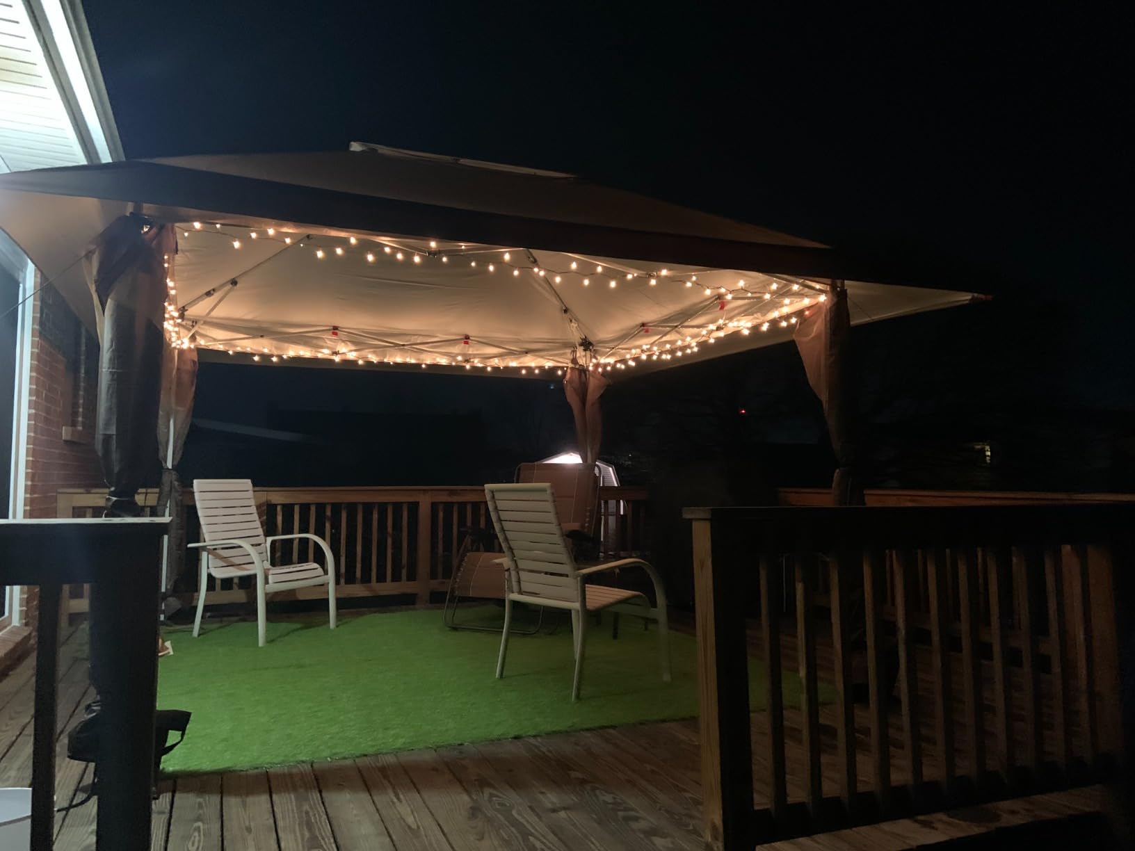 CROWN SHADES 13x13 Pop Up Gazebo, Canopy Tent, Gazebos on Clearance - Outdoor Gazebo for Backyard & Patio Furniture - Carpa Pop Up Tent with Wheeled STO-N-Go Cover Bag (Red & Grey) customer photo 1